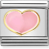 Nomination Classic Gold Enamel Baby Pink Heart Charm