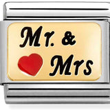 Nomination Classic Gold Enamel Mr & Mrs Charm