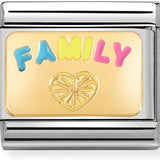 Nomination Classic Gold Enamel Rainbow Family Charm