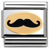Nomination Classic Gold Enamel Moustache Charm SALE