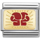 Nomination Classic Gold Enamel Boxing Gloves Charm
