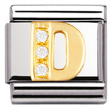 Nomination Classic Gold CZ Initial Charm