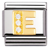 Nomination Classic Gold CZ Initial Charm