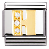 Nomination Classic Gold CZ Initial Charm