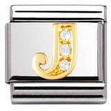 Nomination Classic Gold CZ Initial Charm