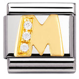 Nomination Classic Gold CZ Initial Charm