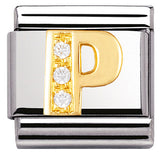 Nomination Classic Gold CZ Initial Charm