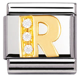 Nomination Classic Gold CZ Initial Charm