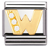 Nomination Classic Gold CZ Initial Charm