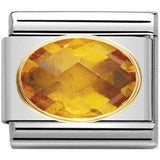 Nomination Classic Gold Oval Yellow CZ Charm SALE