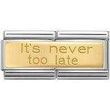 Nomination Classic Gold It's Never Too Late Double Charm