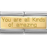 Nomination Classic Gold You Are All Kinds Of Amazing Double Charm