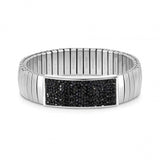 Nomination Extension Wide Chunky Glitter Crystal Bracelet, Stainless Steel