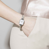 Nomination Rectangular Silver Glitter Rose Gold Watch SALE