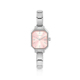 Nomination Rectangular Pink Sunray Watch with Numerals