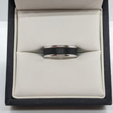 9ct White Gold 7mm Carbon Fibre Wedding Ring