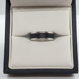 9ct White Gold 6mm Carbon Fibre Wedding Ring