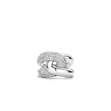 Ti Sento Wide Interlocking CZ Ring SALE