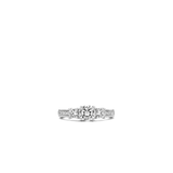 Ti Sento Sterling Silver Classic Triple Zirconia Ring 7mm