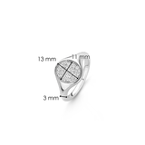 Ti Sento Oval CZ Signet Ring SALE