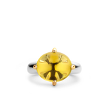 Ti Sento Large Yellow CZ Cabochon Cocktail Ring SALE