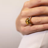 Ti Sento Large Yellow CZ Cabochon Cocktail Ring SALE