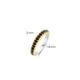 Ti Sento Black Onyx Cabochon Band Ring SALE