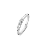Ti Sento Petite Three Stone CZ Band Ring SALE