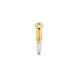 Ti Sento Gathered Gold Plated CZ Tapered Band Ring SALE