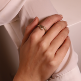 Ti Sento Snake Gold Plated Wrap Ring SALE
