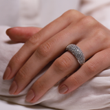 Ti Sento Wide CZ Pave Set Band Ring
