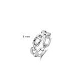 Ti Sento Oval Chain Link Ring