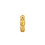 Ti Sento Oval Chain Link Gold Plated Ring