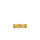 Ti Sento Oval Chain Link Gold Plated Ring