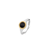 Ti Sento Black Onyx Round Bubble Signet Ring SALE