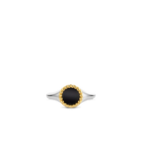 Ti Sento Black Onyx Round Bubble Signet Ring SALE