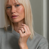 Ti Sento Black Onyx Round Bubble Signet Ring SALE