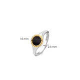 Ti Sento Black Onyx Round Bubble Signet Ring SALE