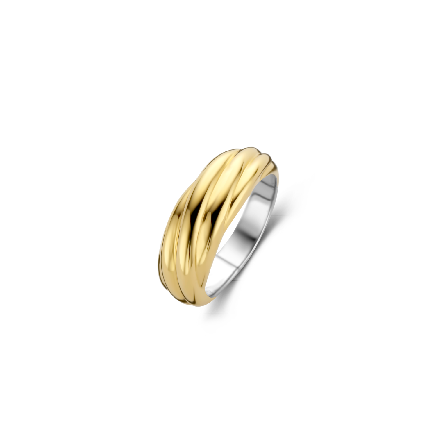 Ti Sento Twisted Gold Plated Band Ring SALE