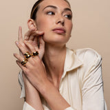 Ti Sento Twisted Gold Plated Band Ring SALE