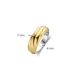 Ti Sento Twisted Gold Plated Band Ring SALE