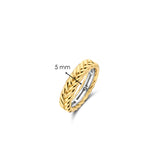 Ti Sento Braided Gold Plated Band Ring SALE