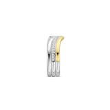 Ti Sento Wide Wishbone CZ Band Ring SALE
