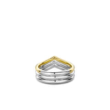 Ti Sento Wide Wishbone CZ Band Ring SALE