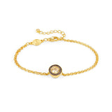 Nomination Aurea Bracelet, Sterling Silver Gold Plated Champagne CZ SALE
