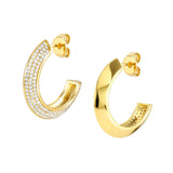 Nomination Aurea Hoop Earrings, Sterling Silver Gold Plated CZ SALE