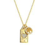 Nomination Talismani Love Necklace, Sterling Silver Gold Plated CZ SALE