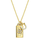 Nomination Talismani Good Luck Necklace, Sterling Silver Gold Plated CZ SALE