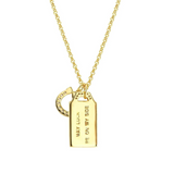 Nomination Talismani Good Luck Necklace, Sterling Silver Gold Plated CZ SALE