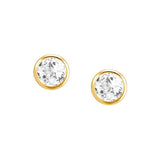 Nomination Bella Details Stud Earrings, Sterling Silver Gold Plated CZ